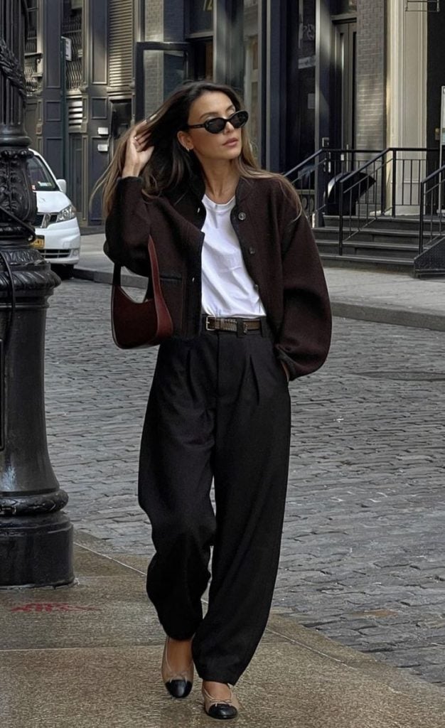 calça alfaiataria preta look