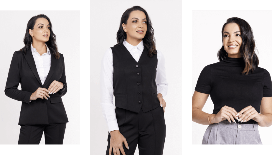 calça alfaiataria preta cintura alta