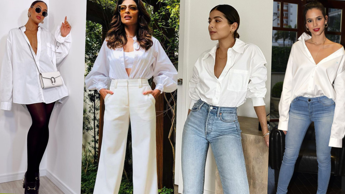 5 looks incríveis com camisa branca feminina para o dia a dia