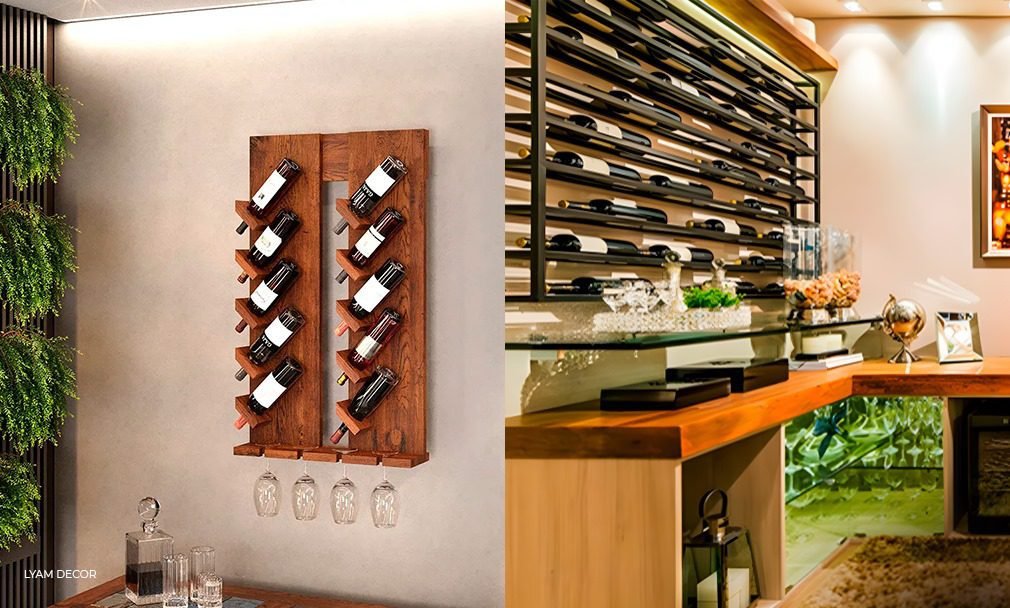 ideias de cantinho do vinho para apartamento pequeno