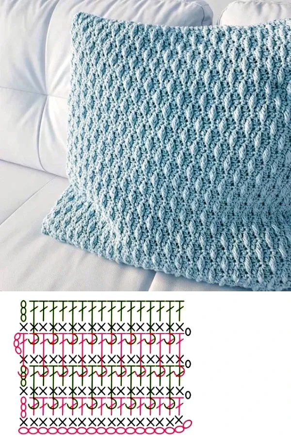 Capa de almofada de crochê estilo Boho Chic