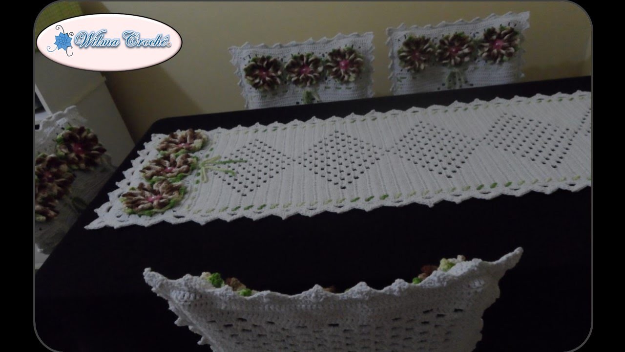 capa de crochê para cadeira