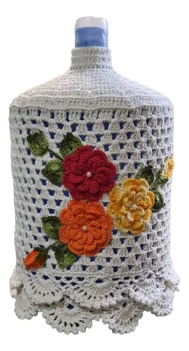 capa de galão de agua de croche