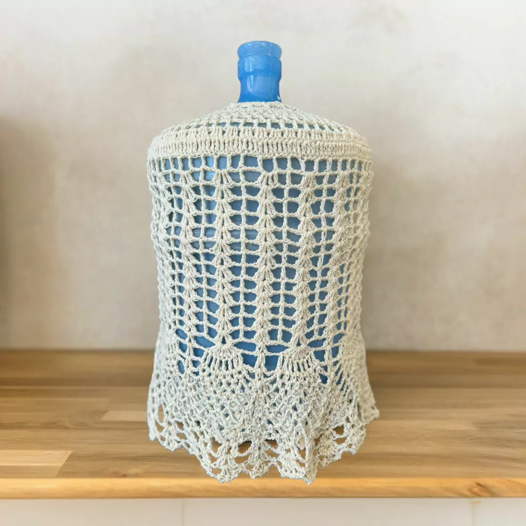 capa de galão de agua de croche