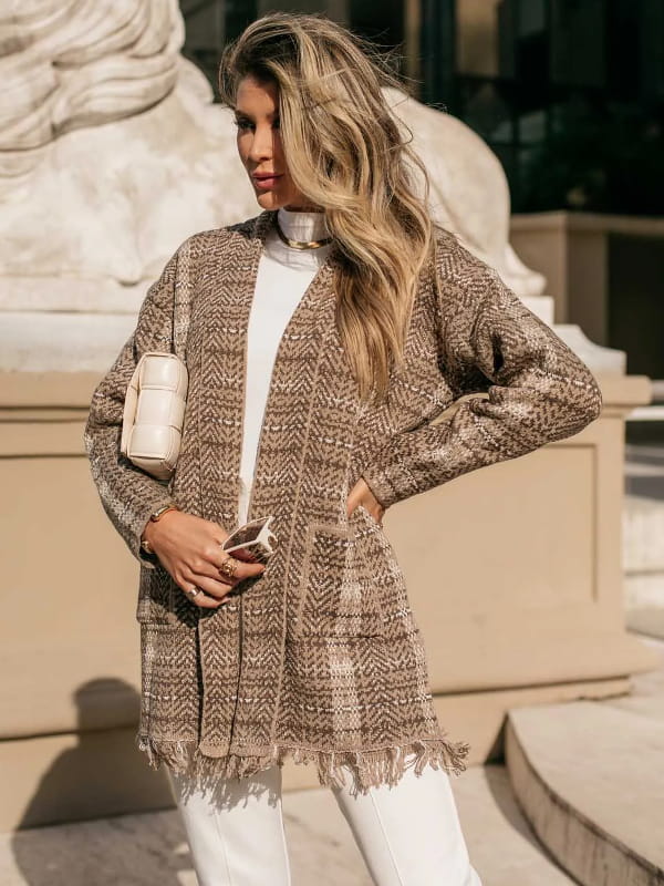 casaco feminino longo oversized