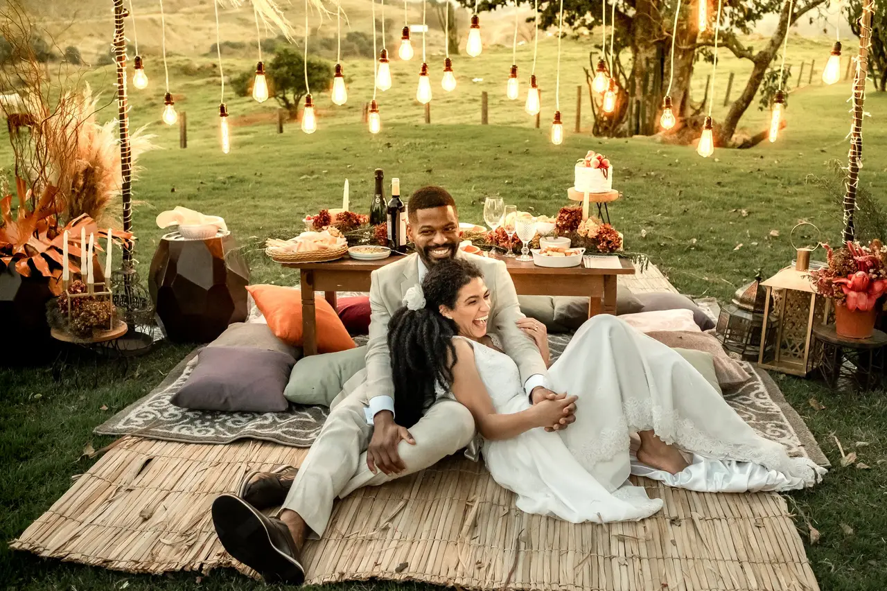 casamento no campo simples