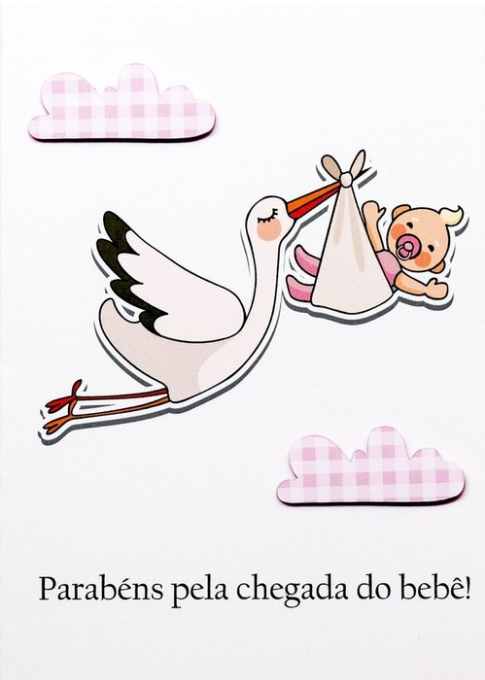Como Usar Imagens de Cegonha com Bebê PNG em Convites de Chá de Bebê