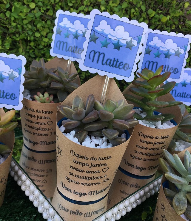 centro de mesa chá de bebê