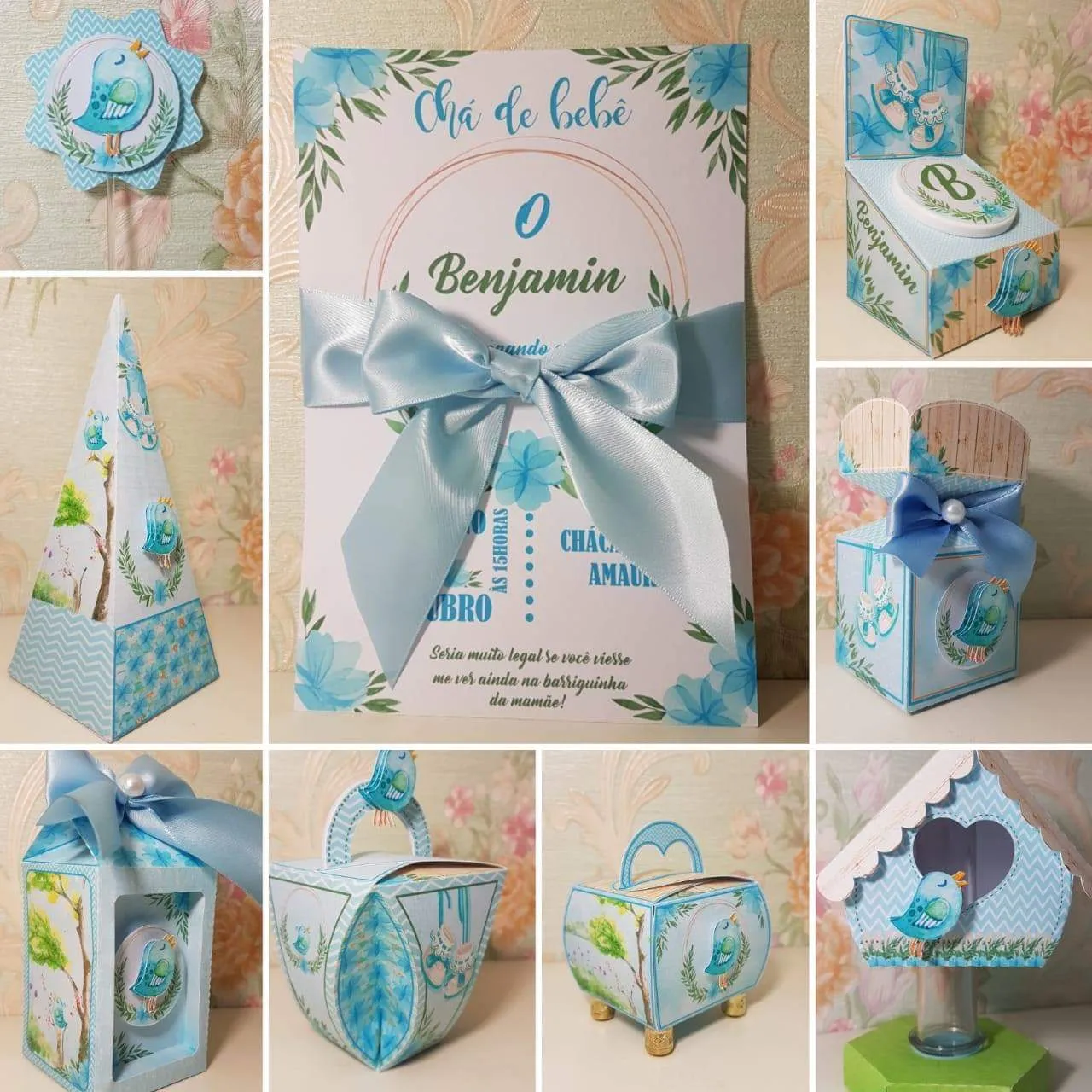 centro de mesa chá de bebê