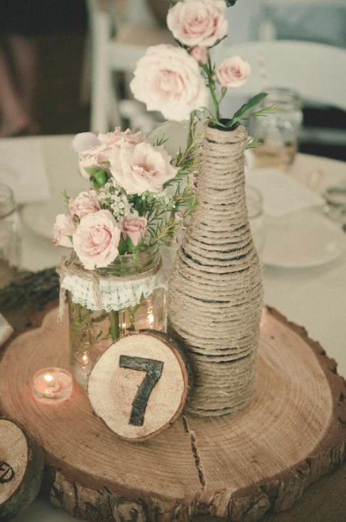 centro de mesa para casamento diy