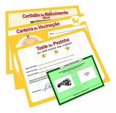 Além da Certidão: Outros Documentos Lúdicos para Seu Bebê Reborn (RG, Vacina)