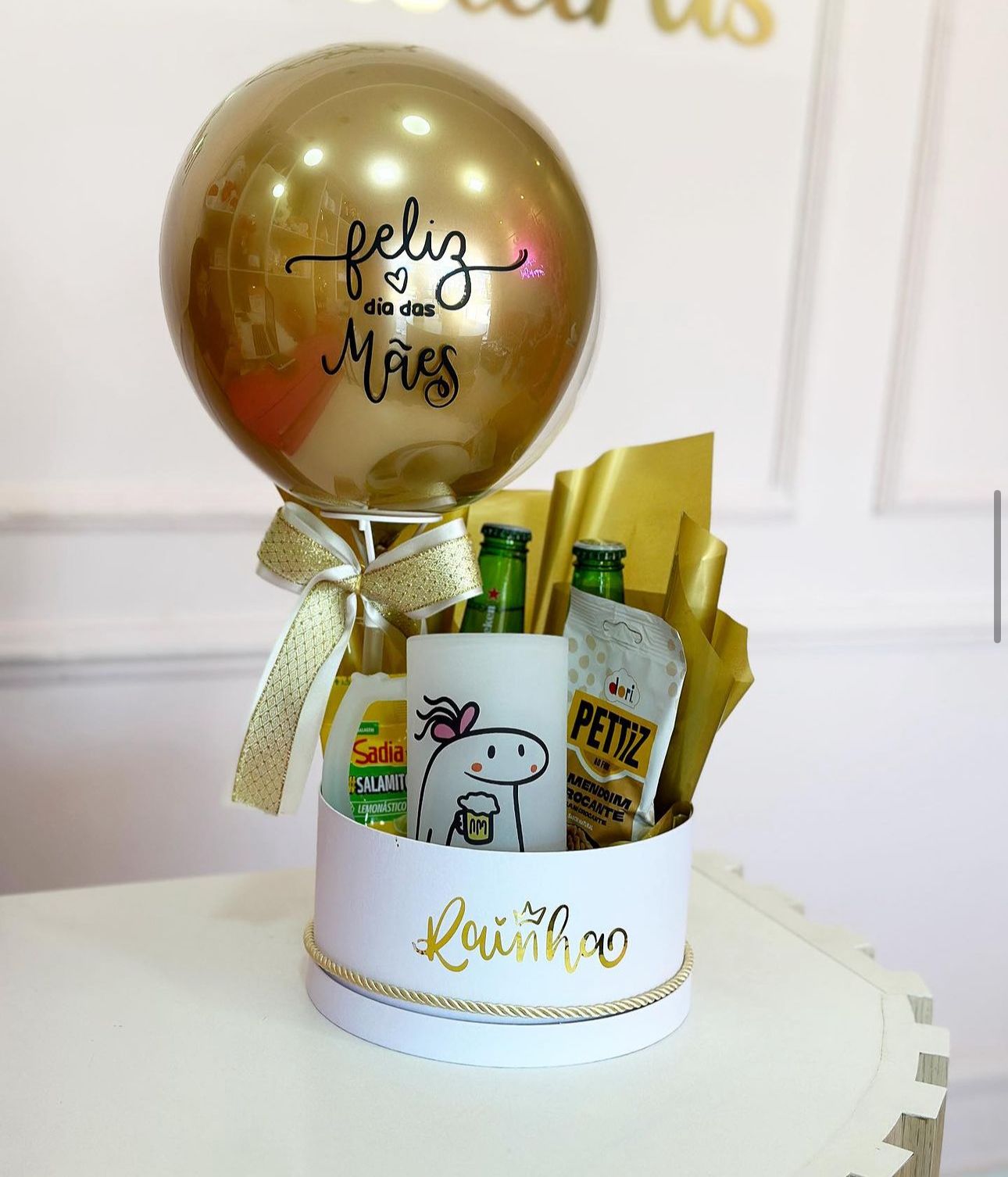 Cesta Dia das Mães com vinho