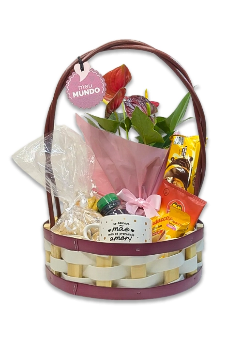 Cesta Dia das Mães com produtos artesanais