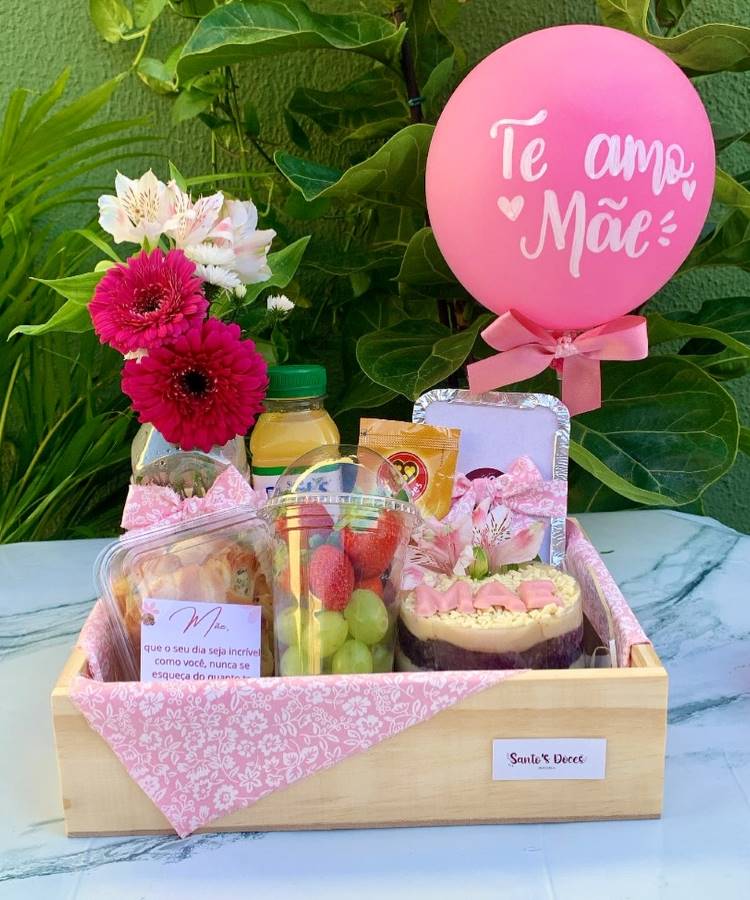 Cesta Dia das Mães com chocolates finos