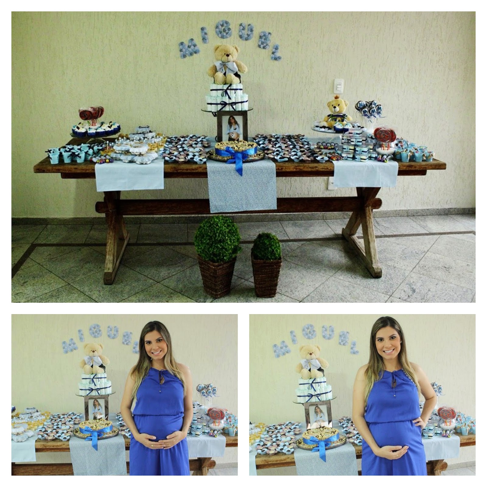 cha de bebe azul e marrom miguel