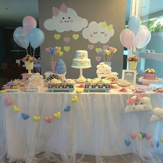 Decoração Econômica de Chá de Bebê Nuvem: Dicas e Onde Comprar