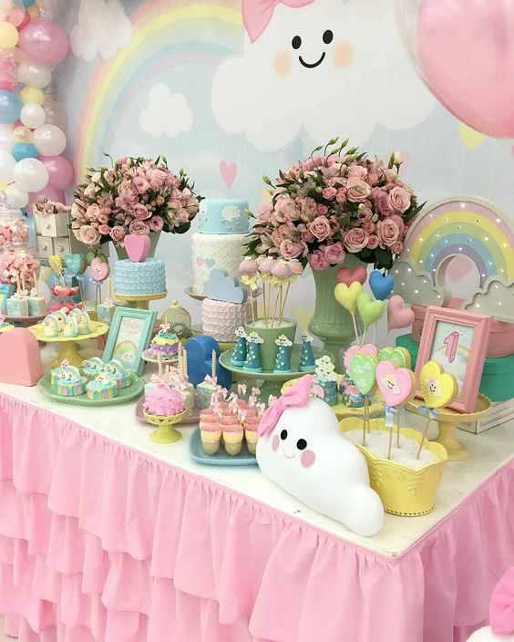 Guia Completo de Sabores de Bolo para Chá de Bebê Tema Nuvem