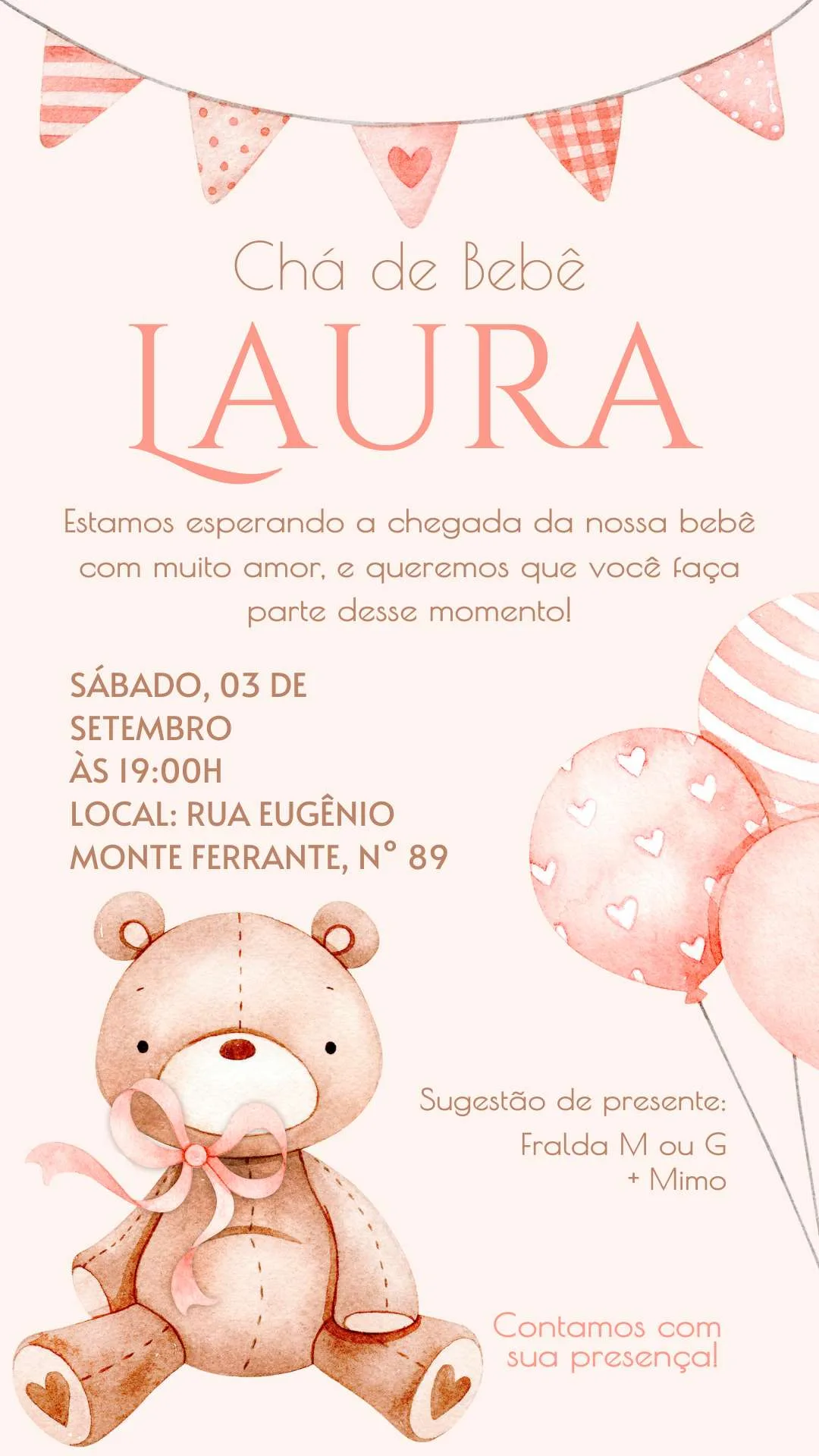 Convites de Chá de Bebê Ursinha: Digitais vs. Impressos