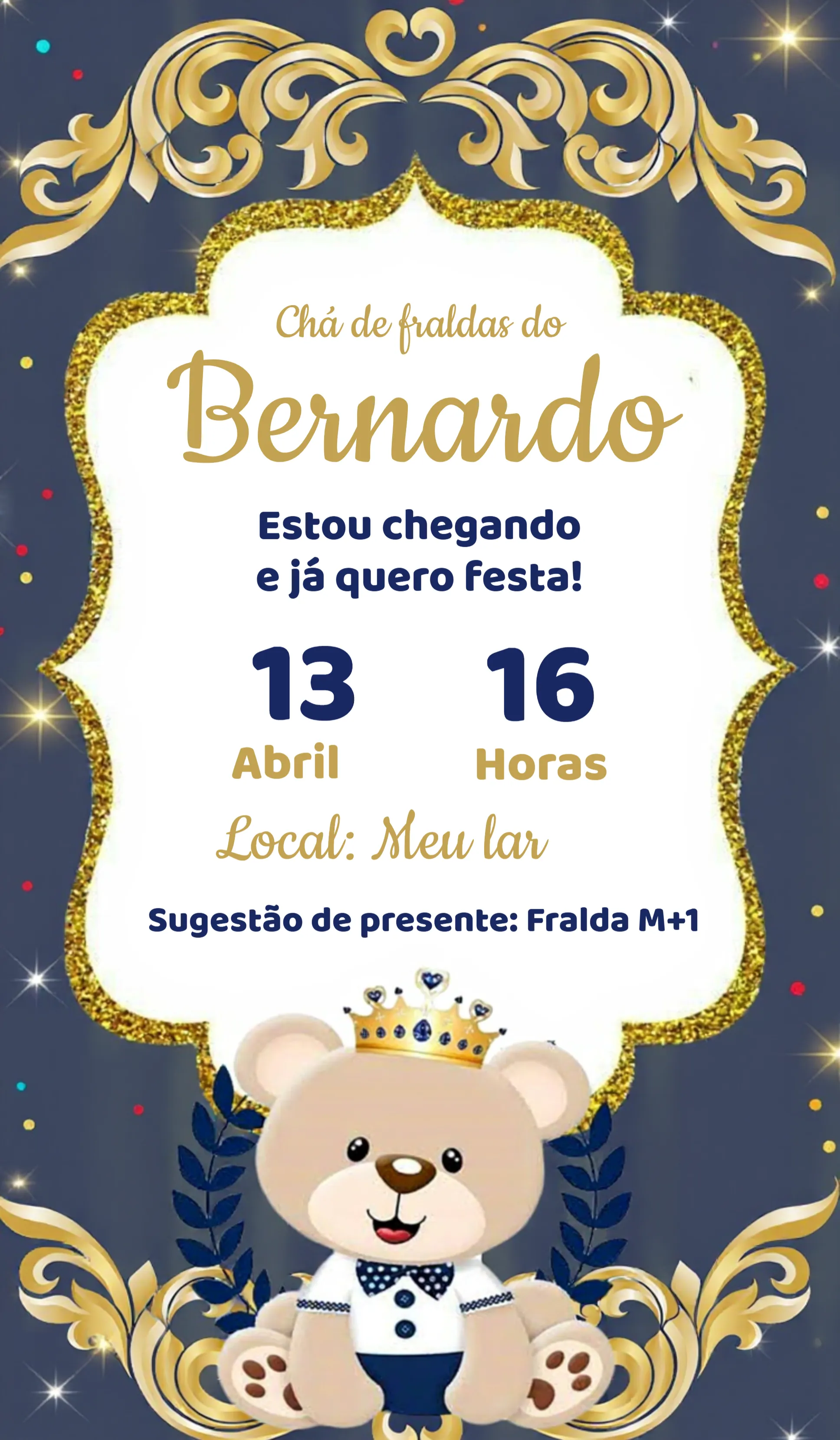 Jogos e Fraldas
5. Ursinho Príncipe: A Escolha Perfeita para um Chá de Bebê Encantador e Sofisticado