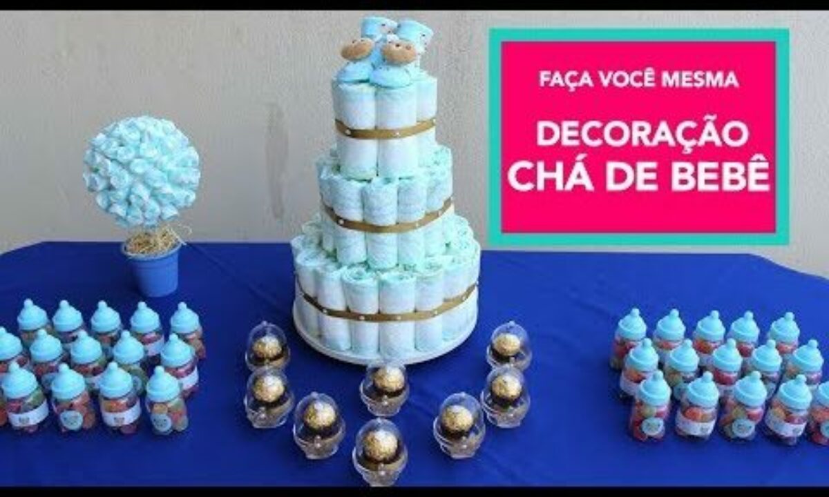 decoração chá de fraldas simples vs elaborado