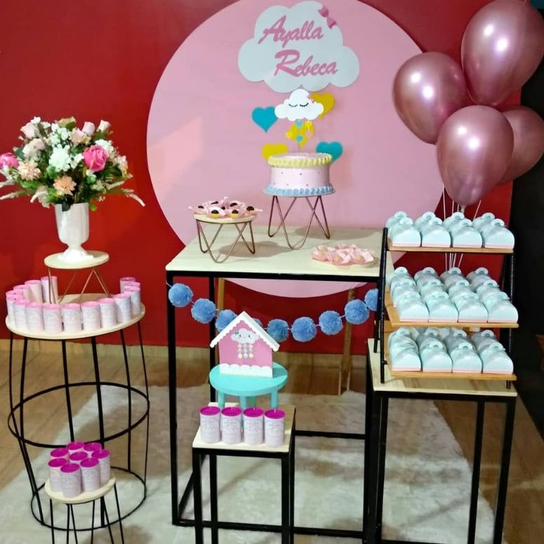 ideias decoração chá de fraldas simples e criativas
