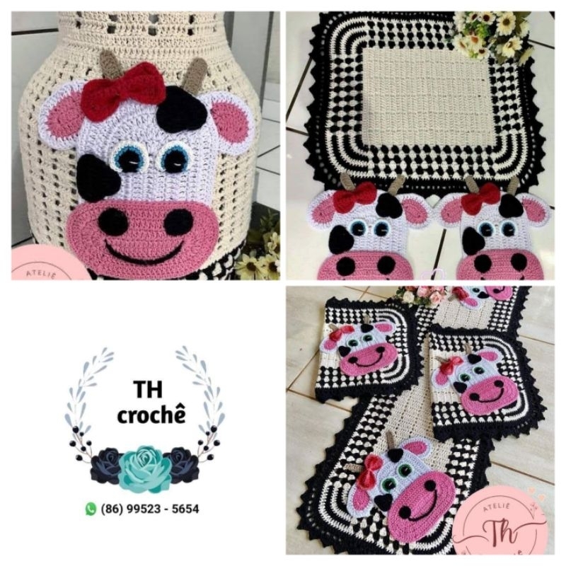crochê com fio de malha