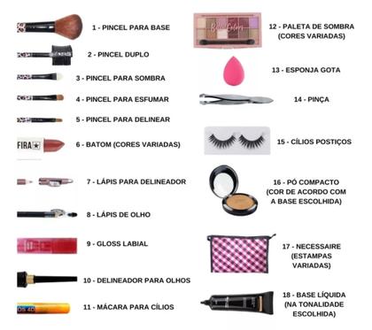 primeiros produtos de maquiagem