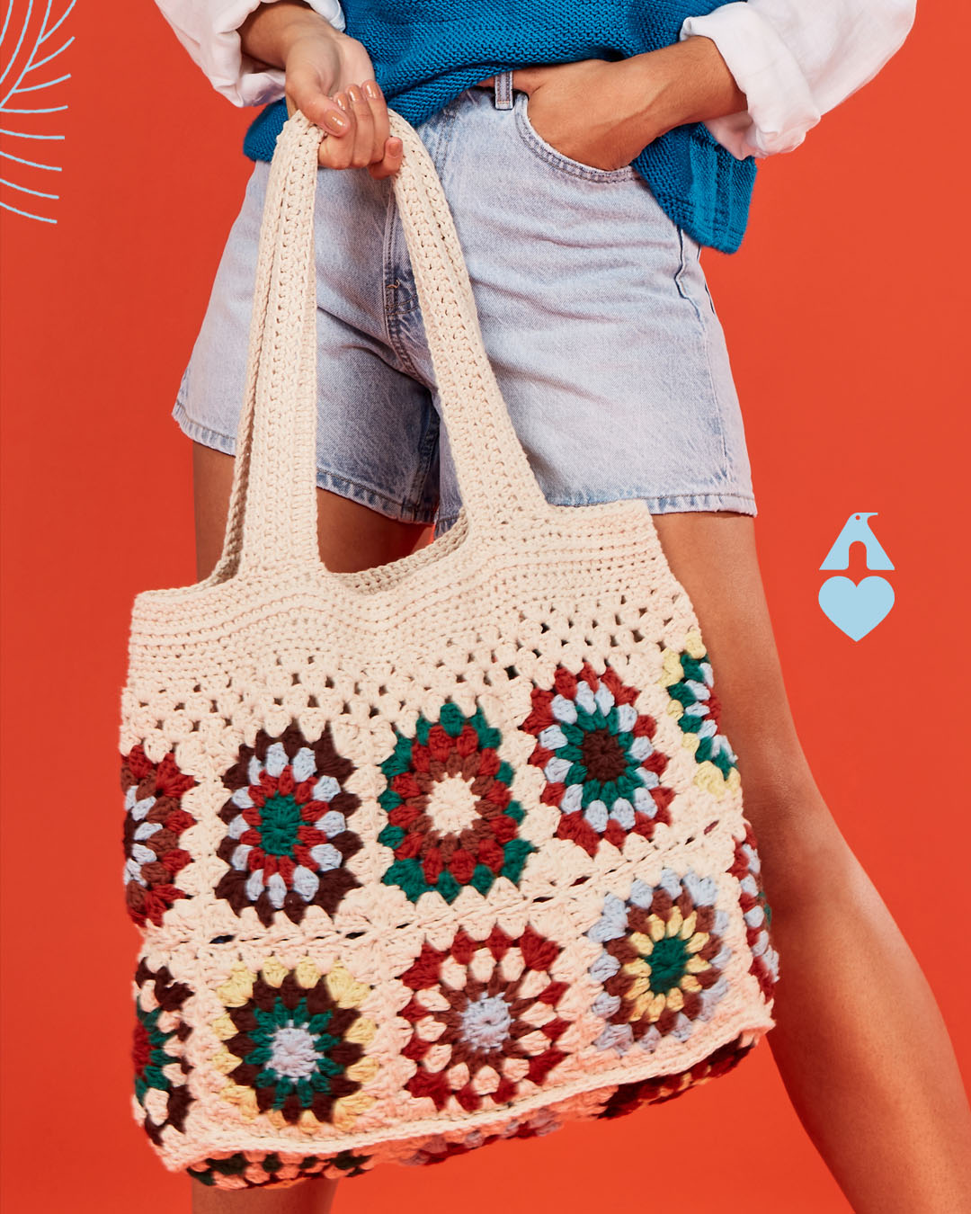 colcha de croche em barbante com grafico