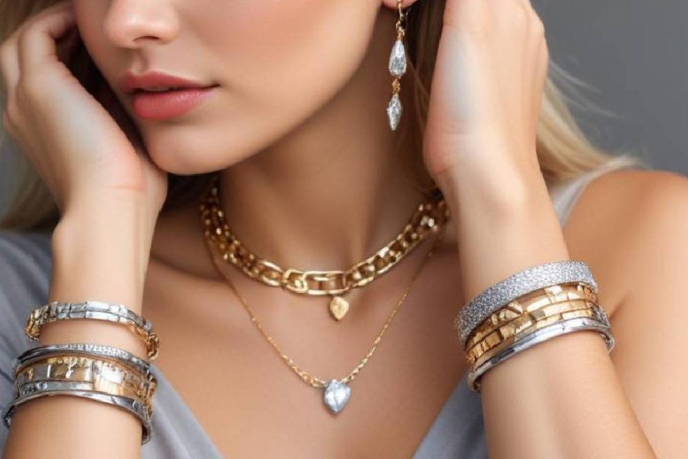 mistura de metais em acessórios