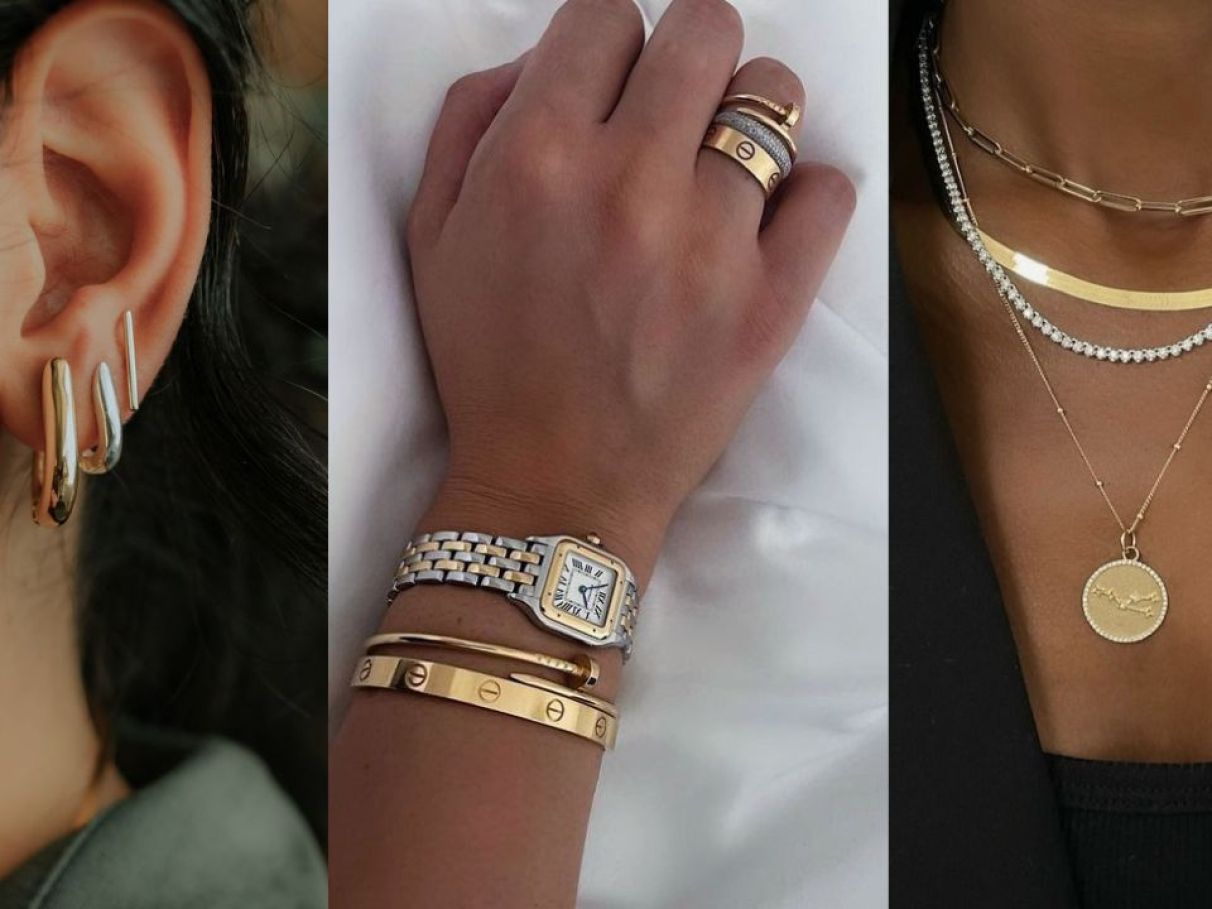 dicas para usar joias de ouro e prata juntas
