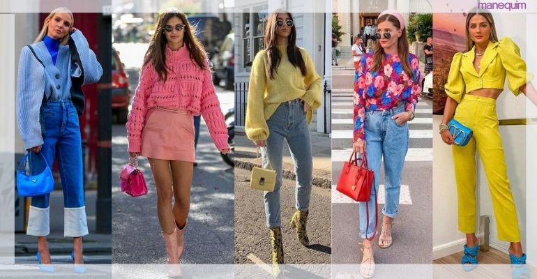 Como combinar bolsas coloridas com o look