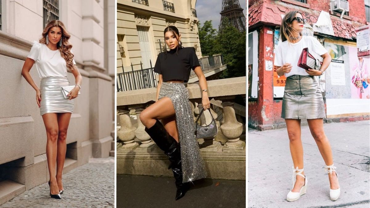 sapatilha prata em looks básicos