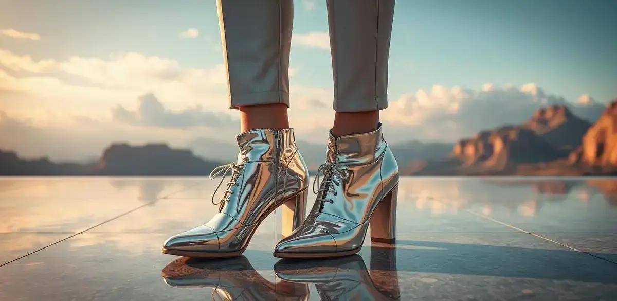 como usar sapatos prateados no dia a dia