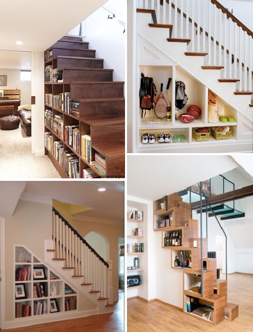 Como decorar embaixo da escada: armários e nichos