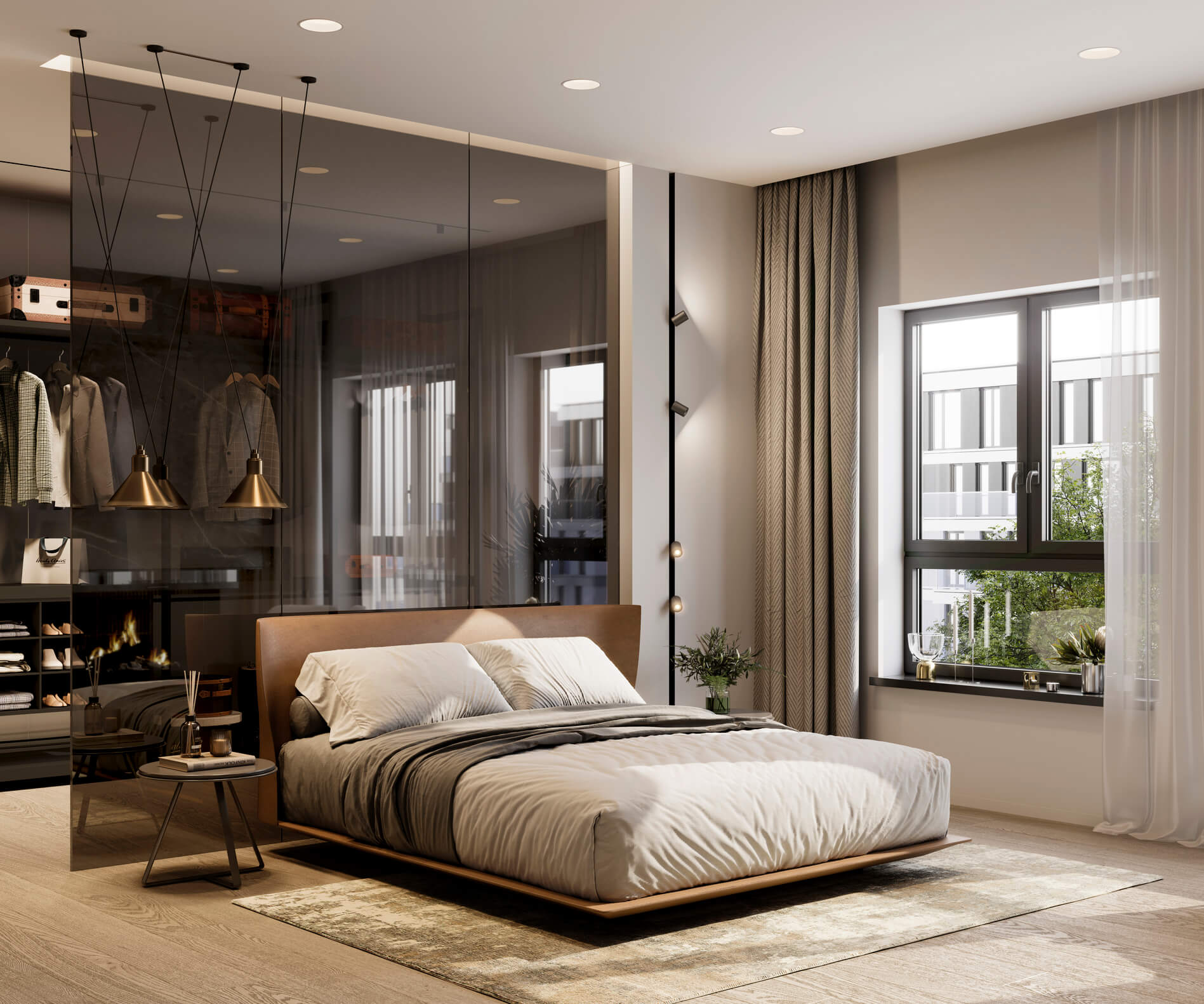 Como decorar quarto de casal com closet integrado