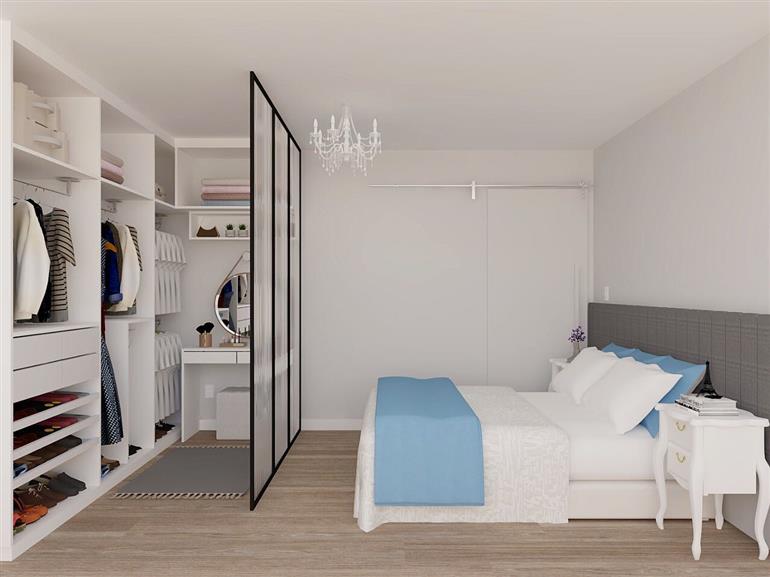 ideias de divisórias para closet de casal