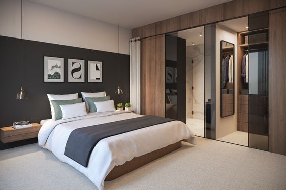 Como decorar quarto de casal com closet integrado