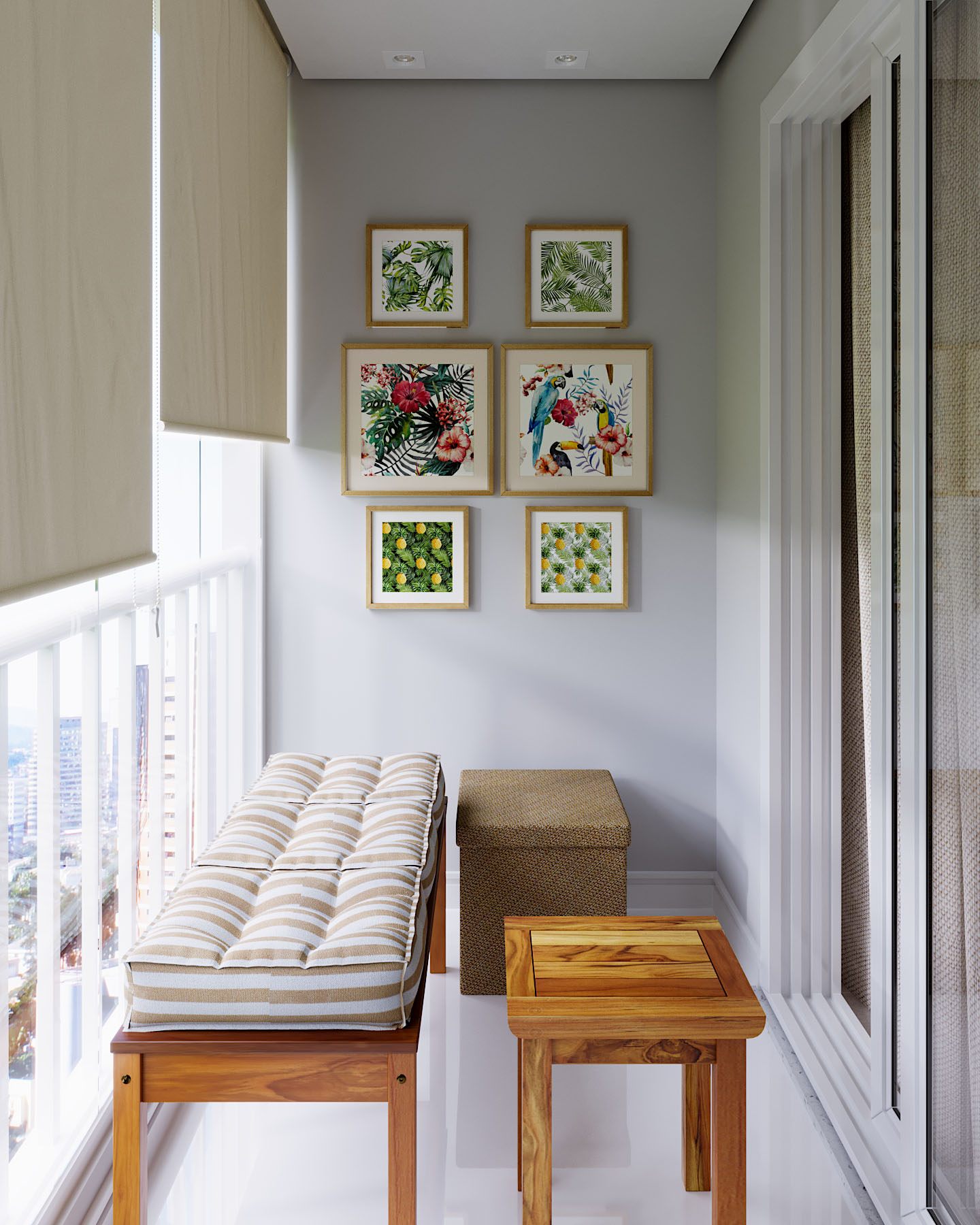 móveis para varanda envidraçada