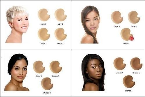 teste de tom de pele para base