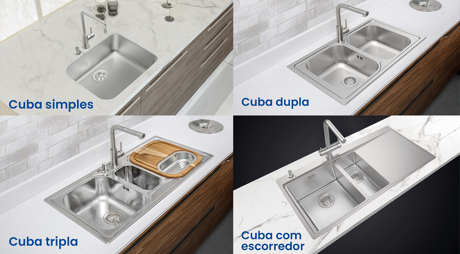 Como escolher a cuba de inox da cozinha: simples ou dupla