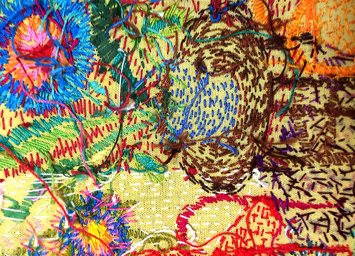 Como esconder os nós no avesso do bordado