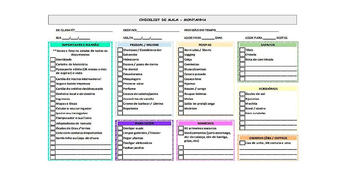 Como fazer a mala de viagem perfeita para 7 dias