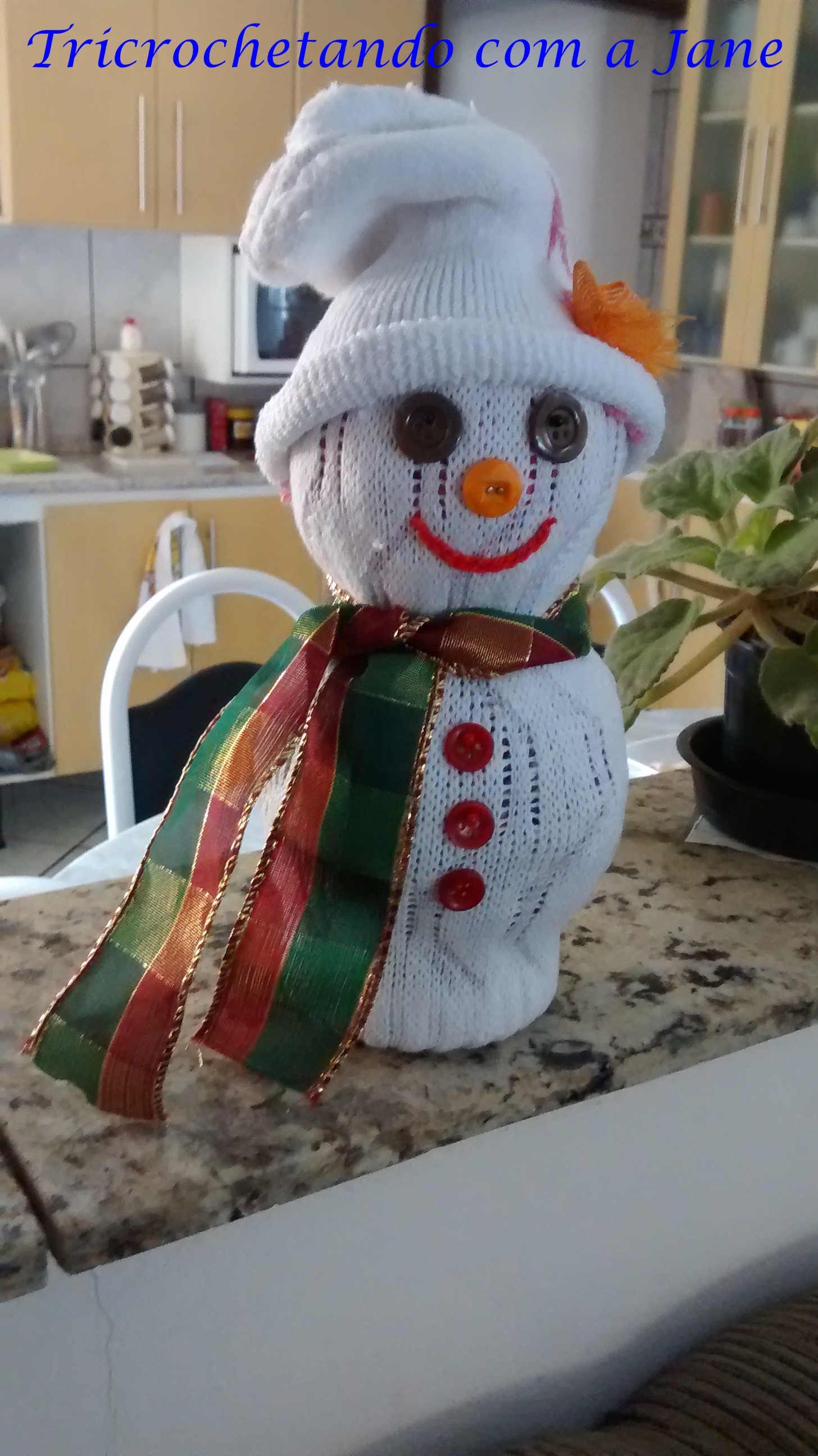 Como fazer bonecos de neve de meia