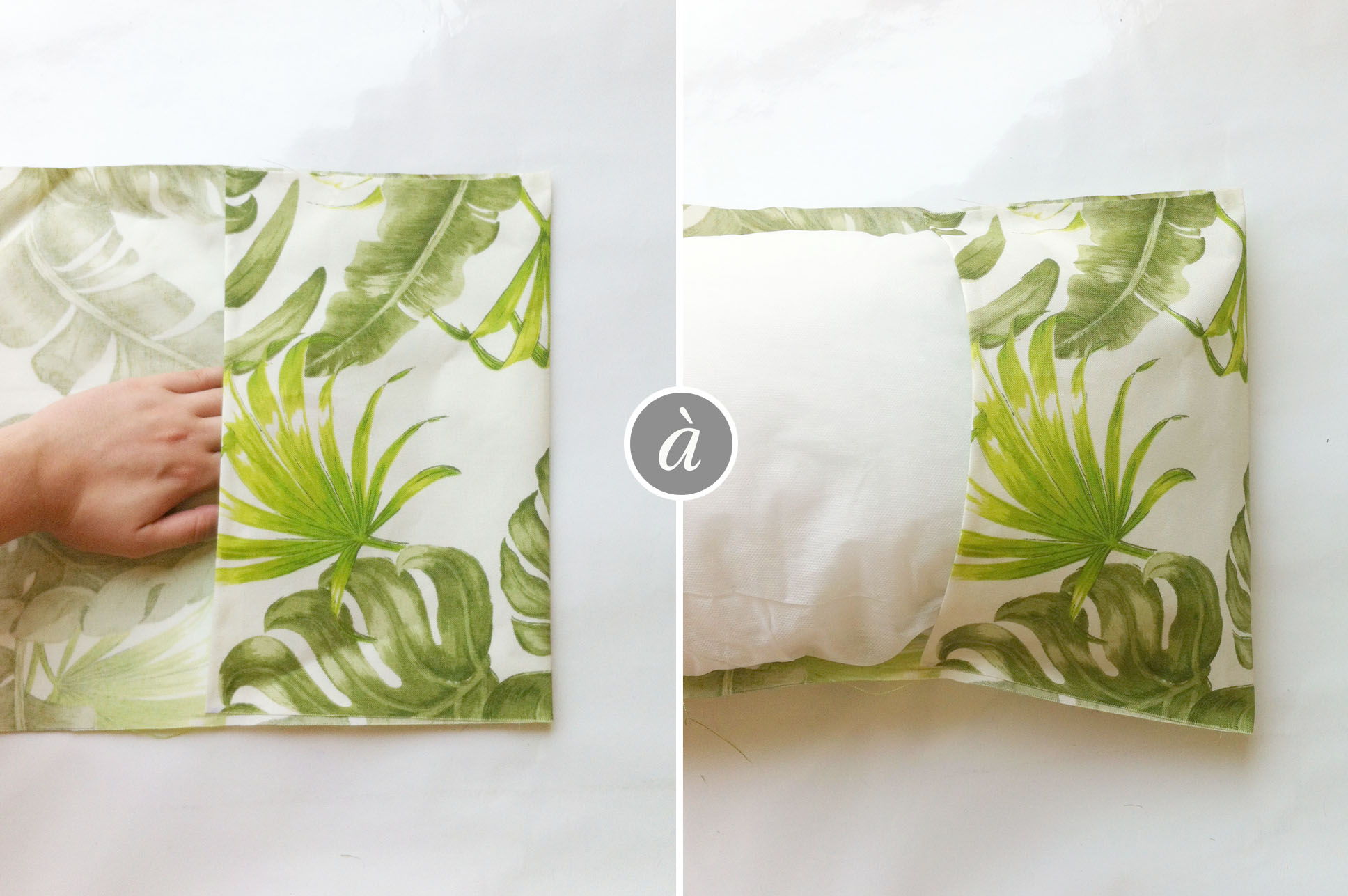 como fazer capa de almofada sem costura com cola