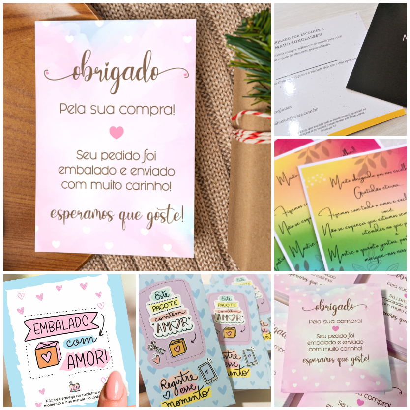 Como fazer cartões de agradecimento personalizados