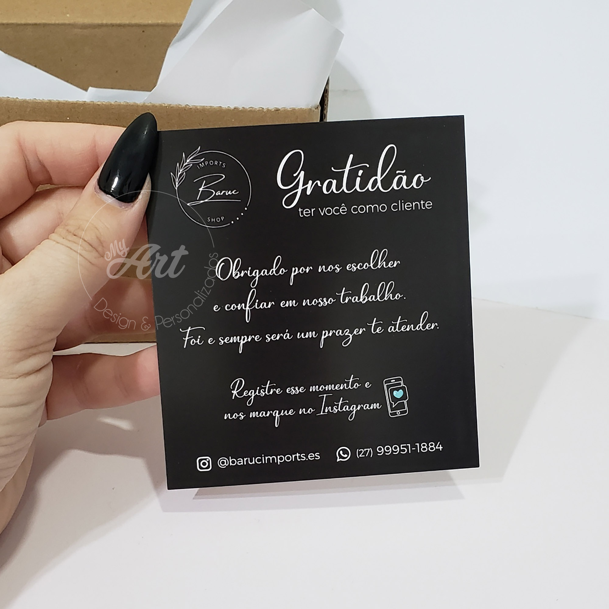 como fazer cartões de agradecimento personalizados