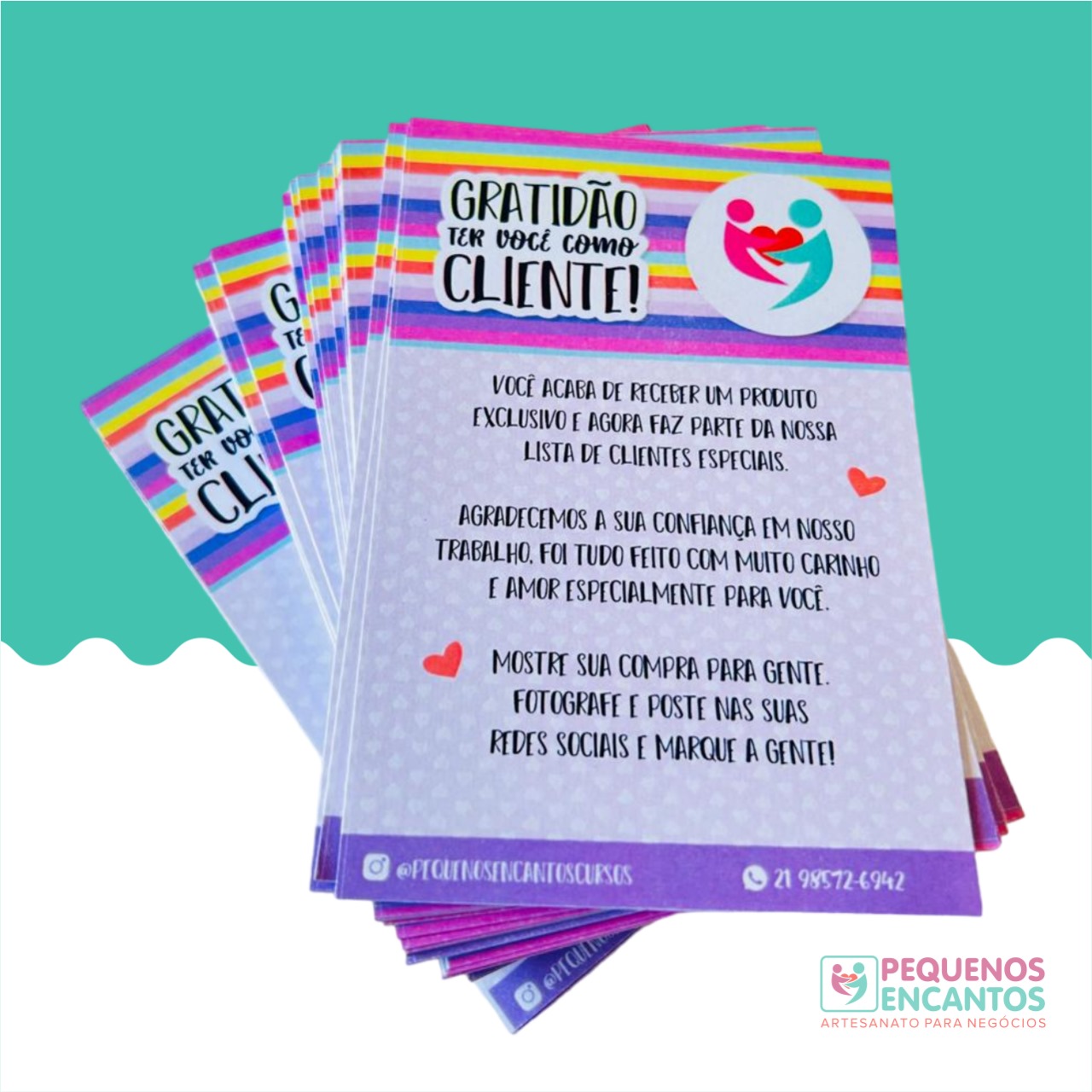 imprimir cartões de agradecimento em casa