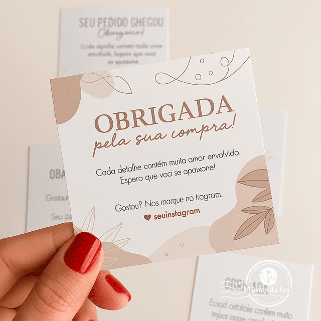 imprimir cartões de agradecimento em casa