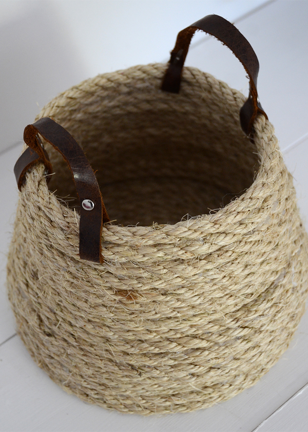 como fazer cesto de corda passo a passo máquina doméstica