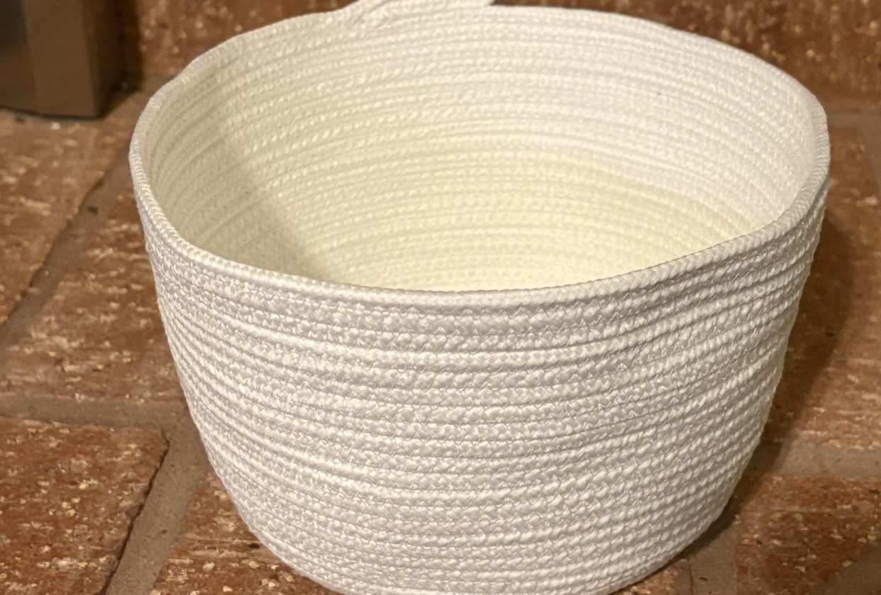 como fazer cesto de corda passo a passo máquina doméstica